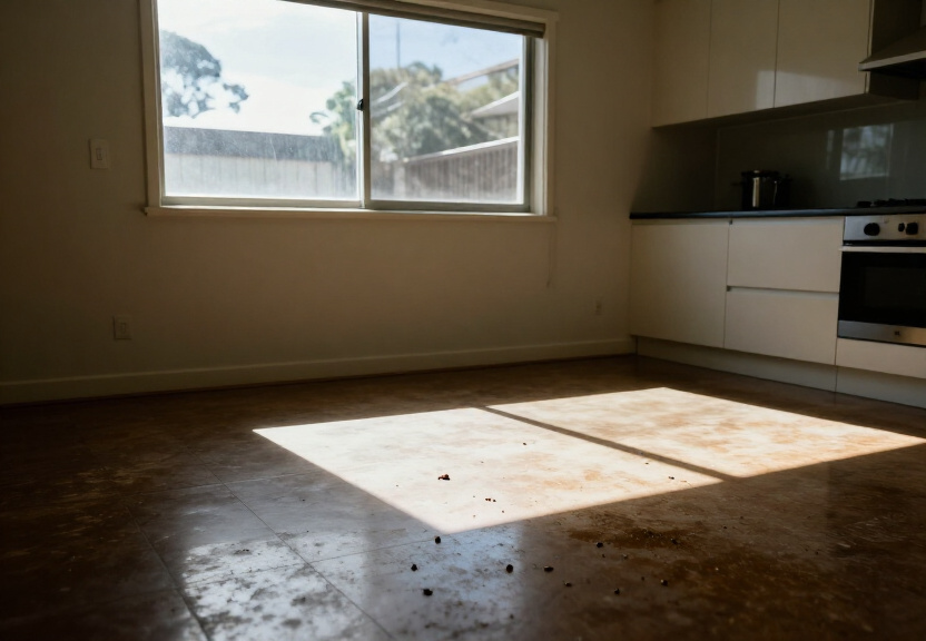 Cockroach infestation in a Ultimo apartment kitchen before treatment
